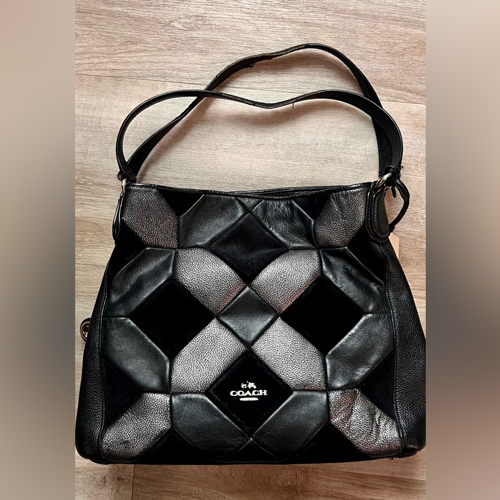 Authentic Coach • Edie 31 • Leather Patch Work 
Shoulder Bag